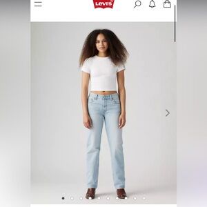 Levi’s 501 90’s Straight Leg Distressed Hem Jeans